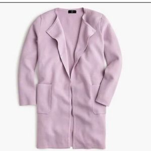 J.Crew Juliette Collarless Sweater-blazer Lavender